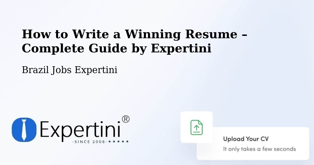 Resume Writing Guide for Job Seekers – Rio Sono - Rio Sono, Brazil Jobs Expertini